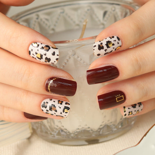 Burgundy Leopard