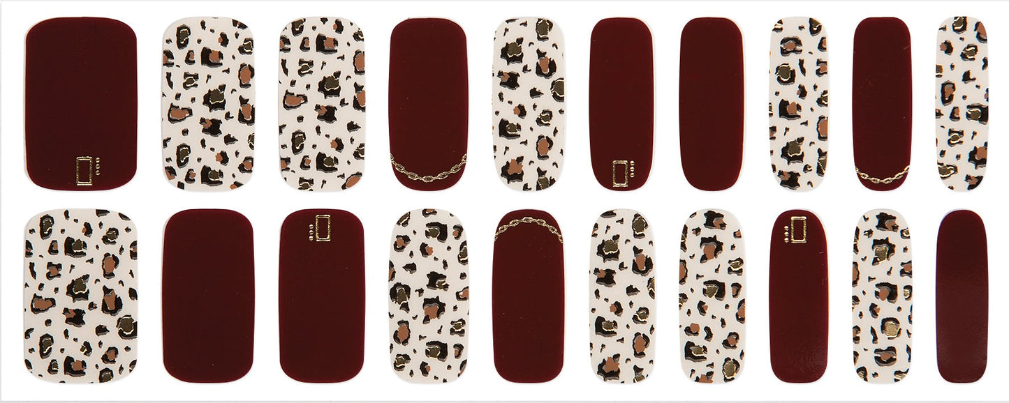 Burgundy Leopard